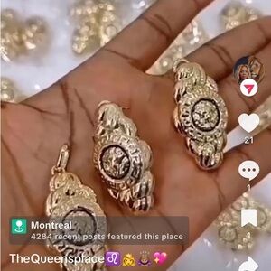 Elegant Gold and Silver Earrings with pendant sets